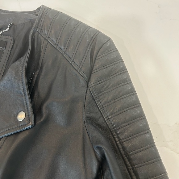 Diesel Black Leather Jacket! - Picture 3 of 16